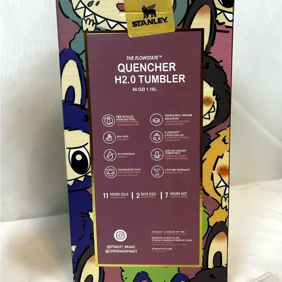 New Stanley Labubu 40 Ounce Quencher H2O Tumbler - Picture 9 of 10